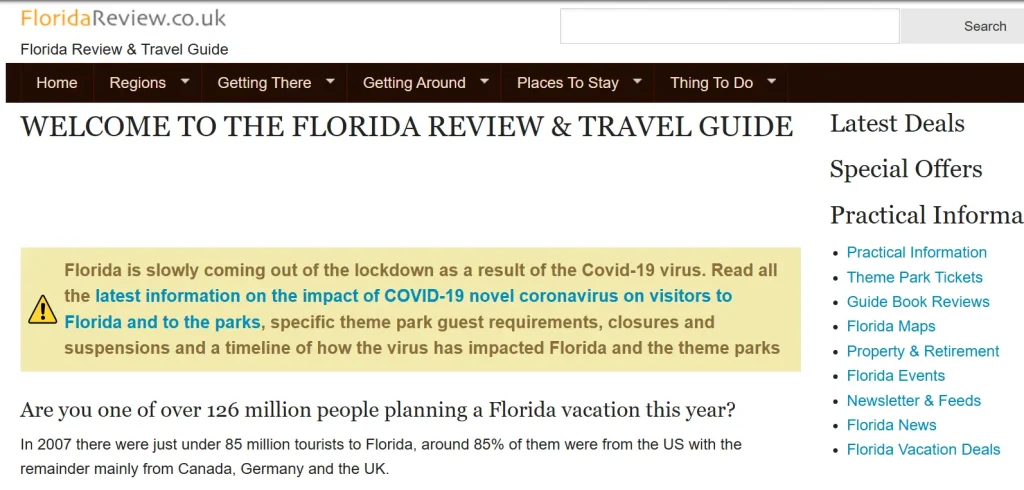 Florida Review in October 2020