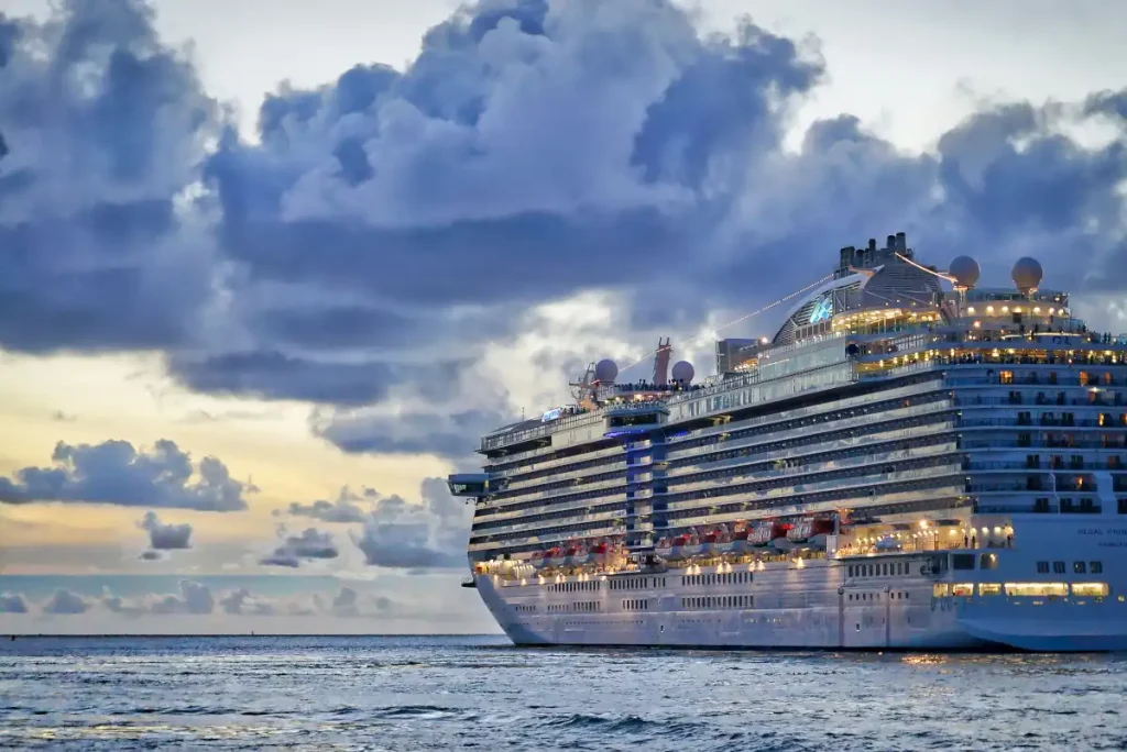 Cruise Heading towards St Thomas Virgin Islands