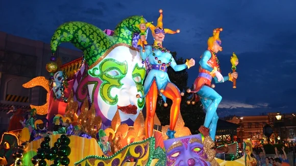 Mardi Gras parade at Universal Studios Florida